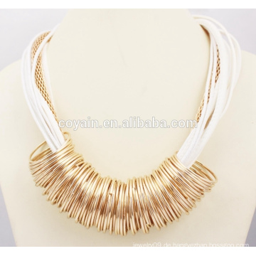 Luxus 18K Gold überzogen gefüllt große Aussage Halsketten Bib Chokers